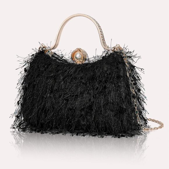 Women's Evening Handbag Clutch Purse Shoulder Bag for Weddings and Parties - Picture 2 of 7